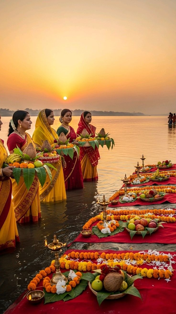 Traditional Chhathi Pujan setup for naming ceremony