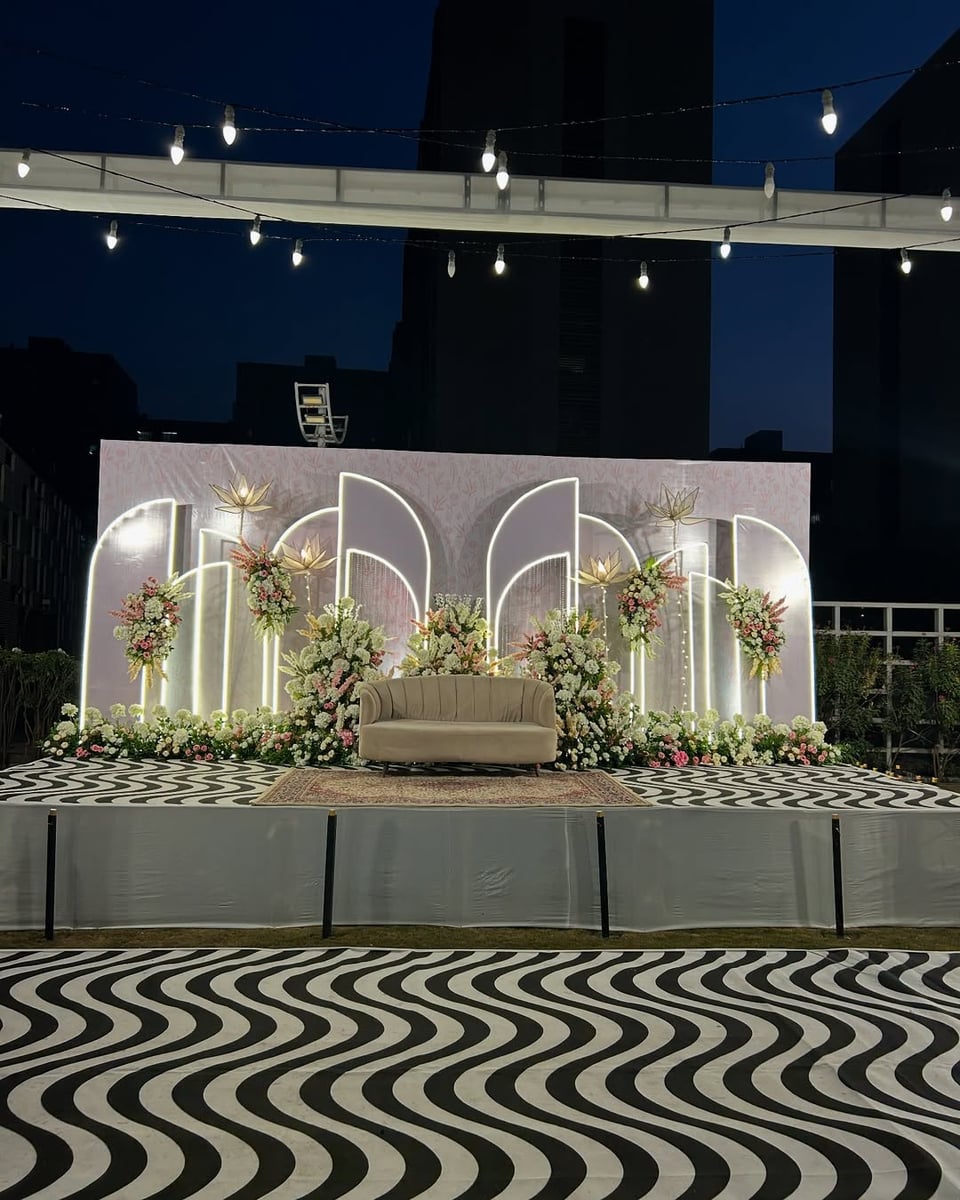 Elegant engagement stage in Surat (Setup 2)