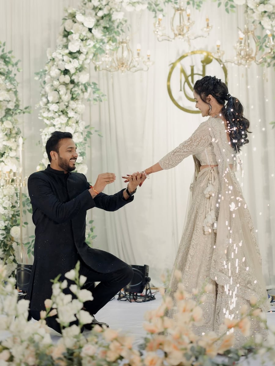 Charming ring ceremony decoration in Surat (Setup 16)