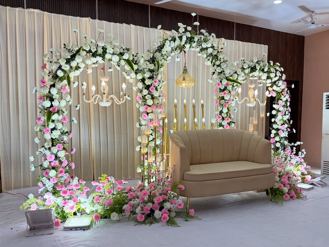 Elegant floral backdrop in Surat (Setup 26)