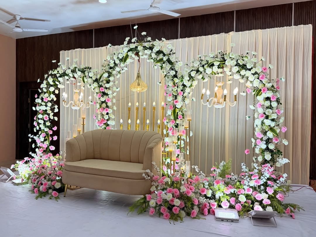Beautiful floral backdrop in Surat (Setup 27)