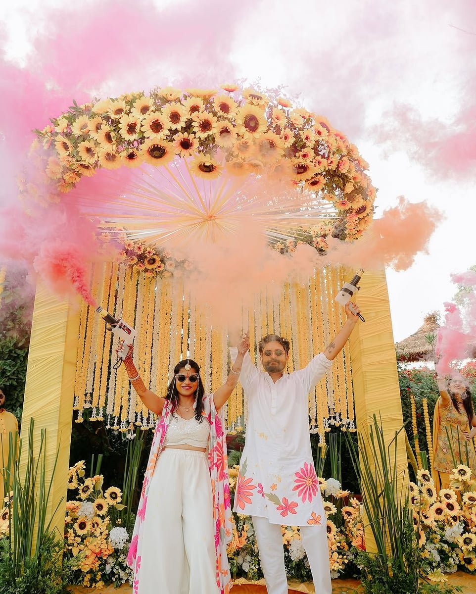 Lovely haldi ceremony decoration in Surat (Haldi Setup 10)