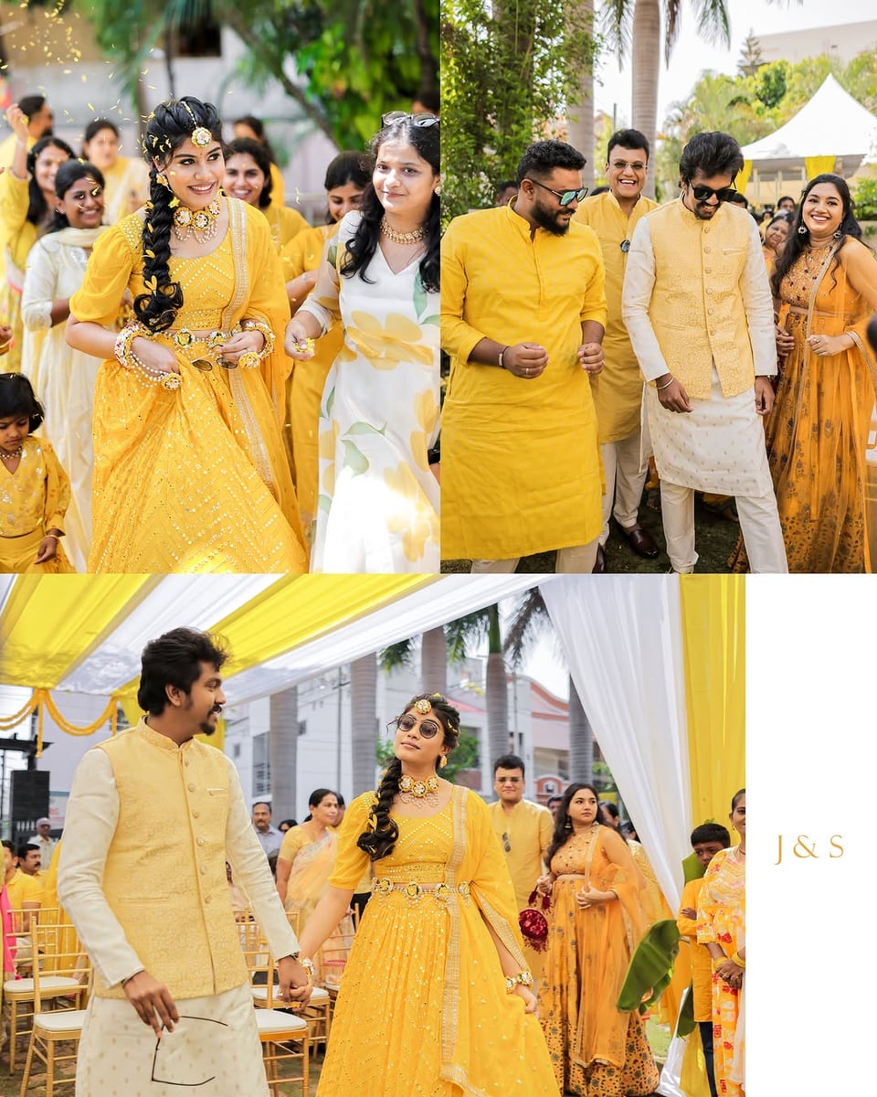Yellow Theme haldi backdrop in Surat (Haldi Setup 23)