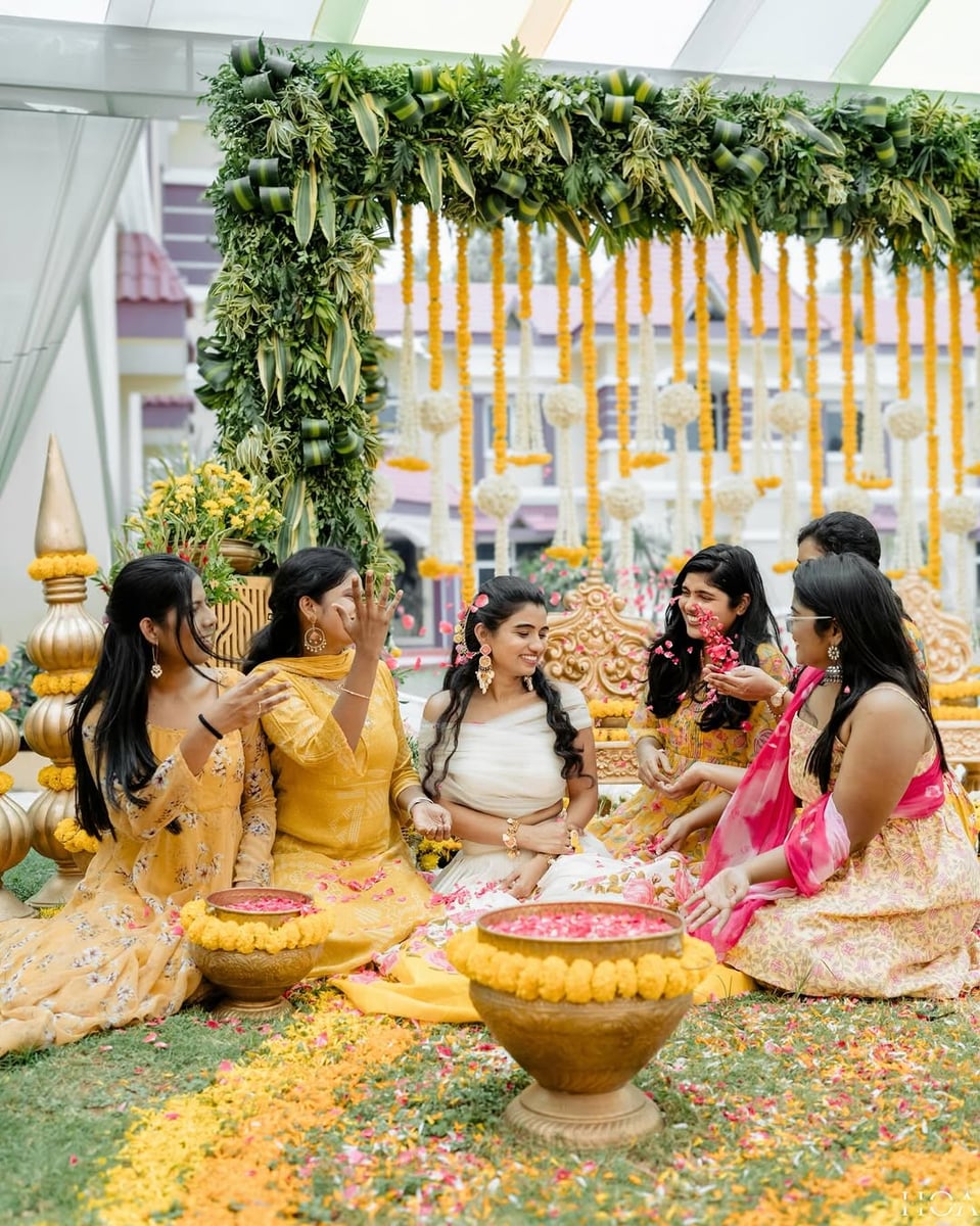 Beautiful haldi backdrop in Surat (Haldi Setup 25)