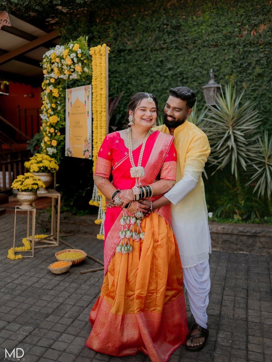 Grand marigold flower canopy in Surat (Haldi Setup 39)