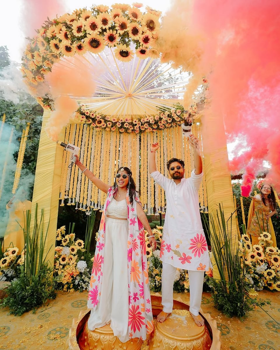 Traditional ethnic swing setup in Surat (Haldi Setup 48)