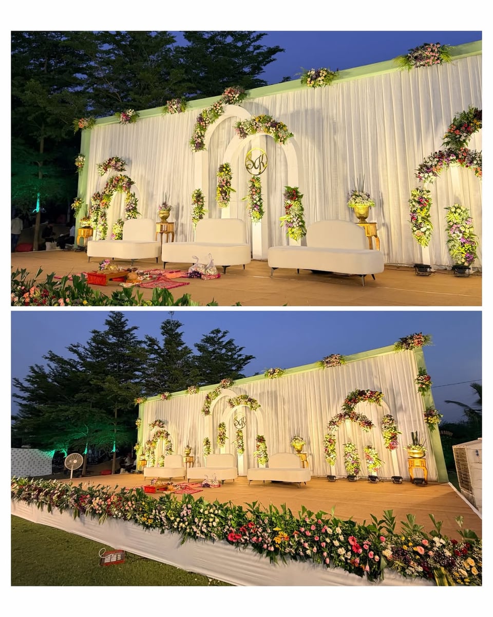 Royal grand reception setup in Surat (Reception Theme 19)