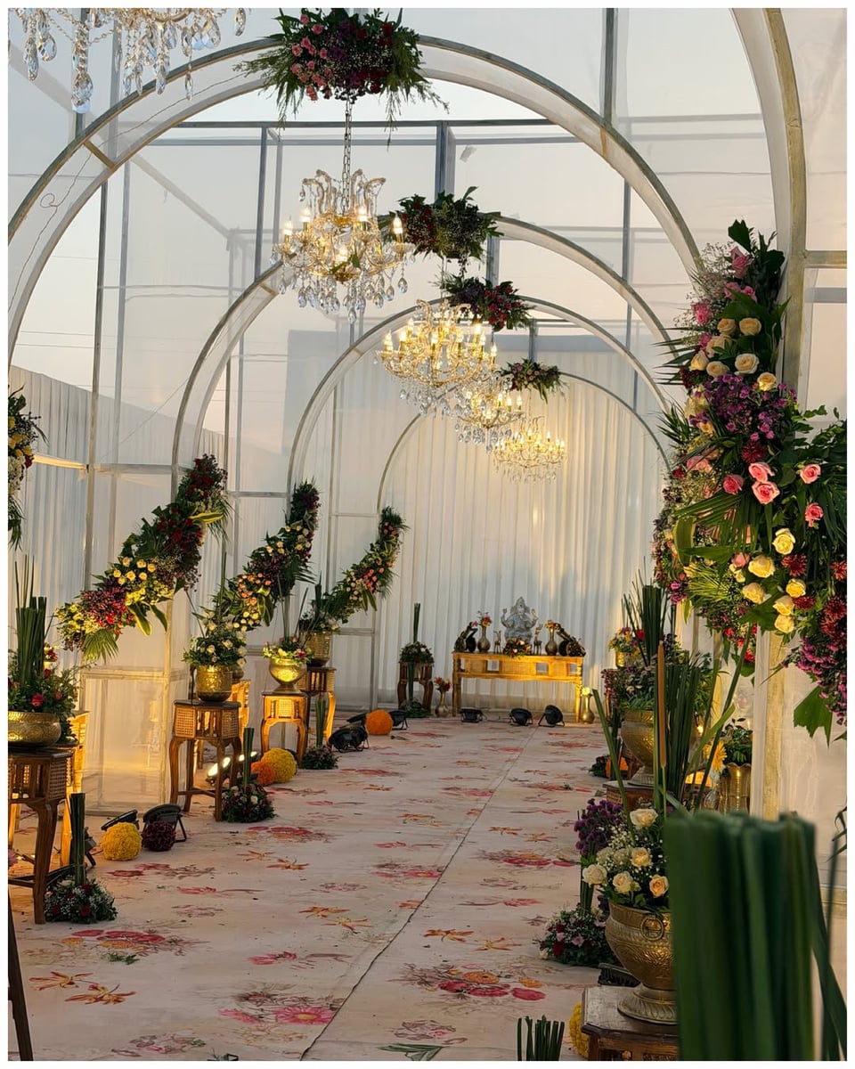 Elegant grand reception setup in Surat (Reception Theme 20)