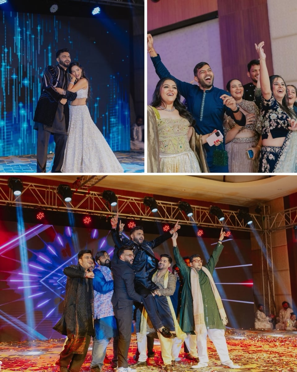 Glamorous musical sangeet setup in Surat (Sangeet Setup 20)