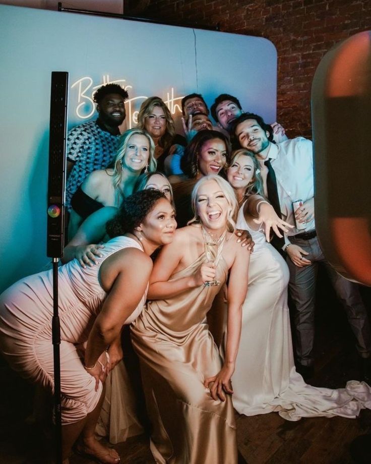 Creative selfie booth decoration with props